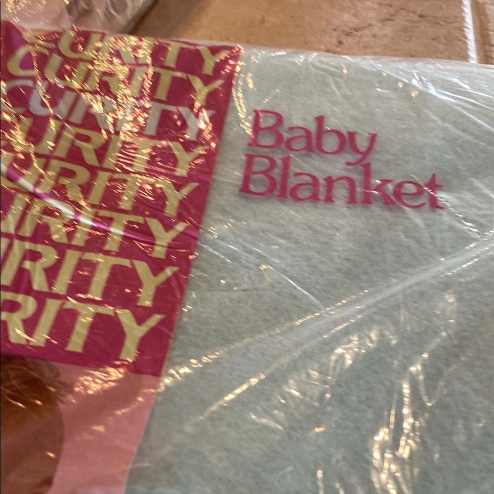 Curity Baby Blanket in Pink and Green